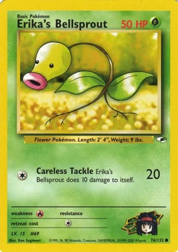 Carte Pokémon エリカのマダツボミ #76 — リーダーズスタジアム