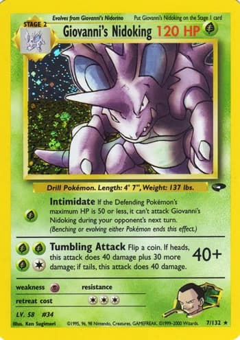 Carte Pokémon サカキのニドキング #7 — 闇からの挑戦