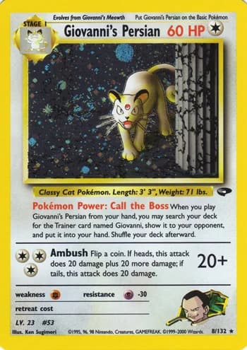 Carte Pokémon サカキのペルシアン #8 — 闇からの挑戦