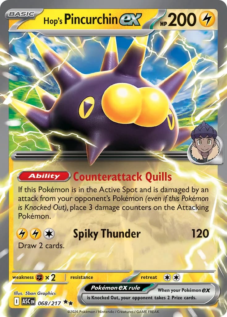 Carte Pokémon Hop's Pincurchin ex #233 — SV-P Promotional cards