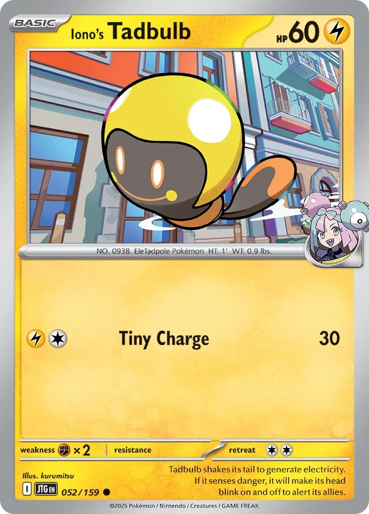 Carte Pokémon Iono's Tadbulb #257 — SV-P Promotional cards