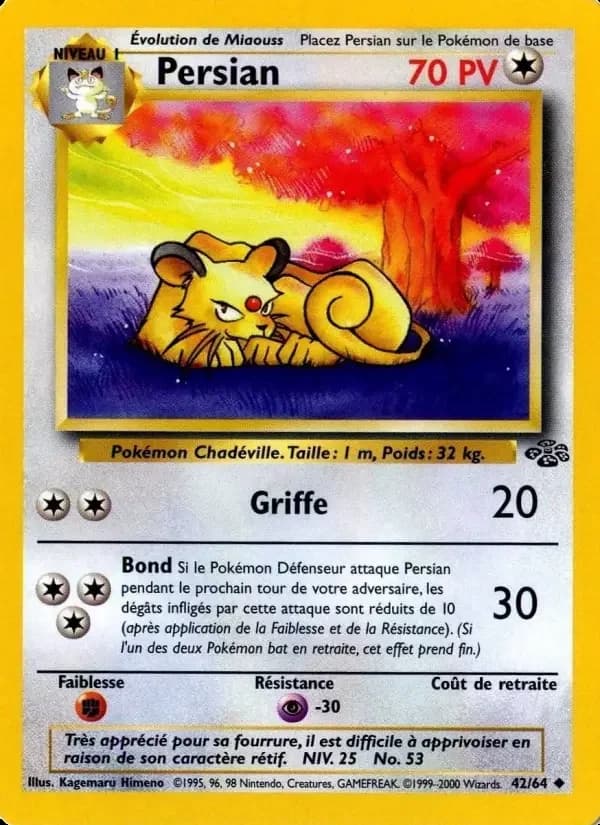 Carte Pokémon Persian #42 — Jungle