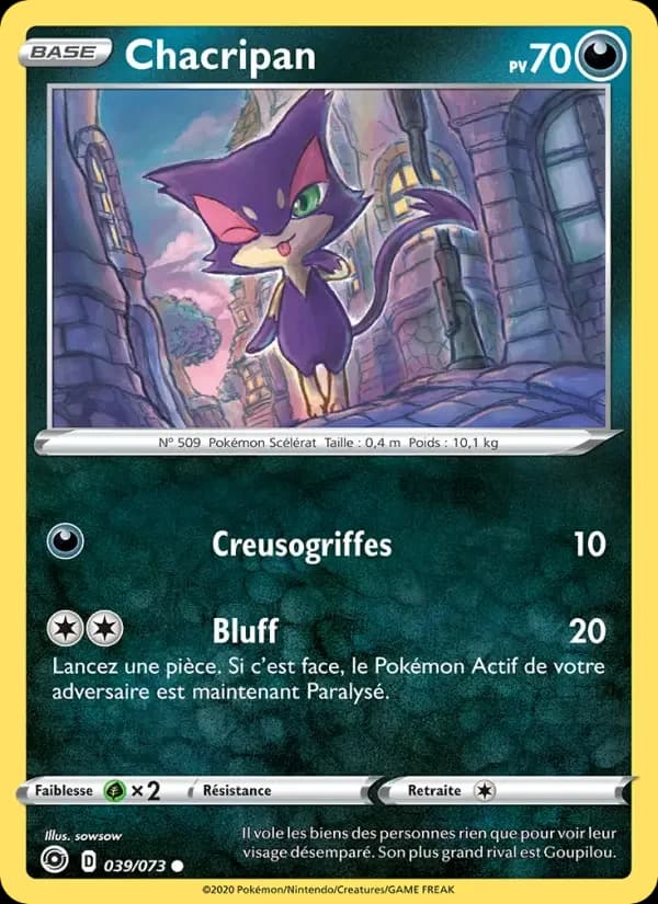 Carte Pokémon Chacripan #39 — La Voie du Maître