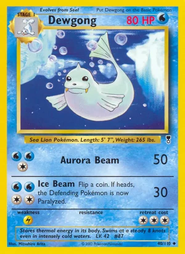Carte Pokémon Dewgong #40 — Legendary Collection