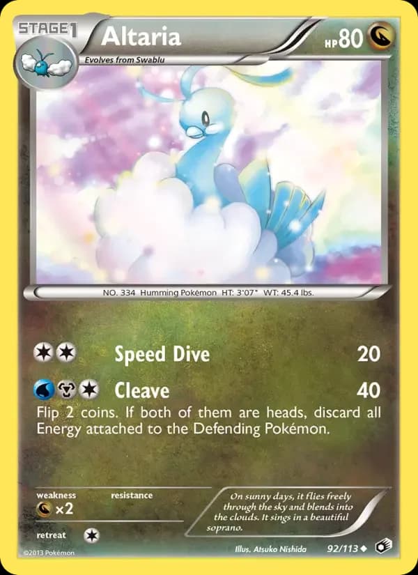 Carte Pokémon Altaria #92 — Trésors Légendaires