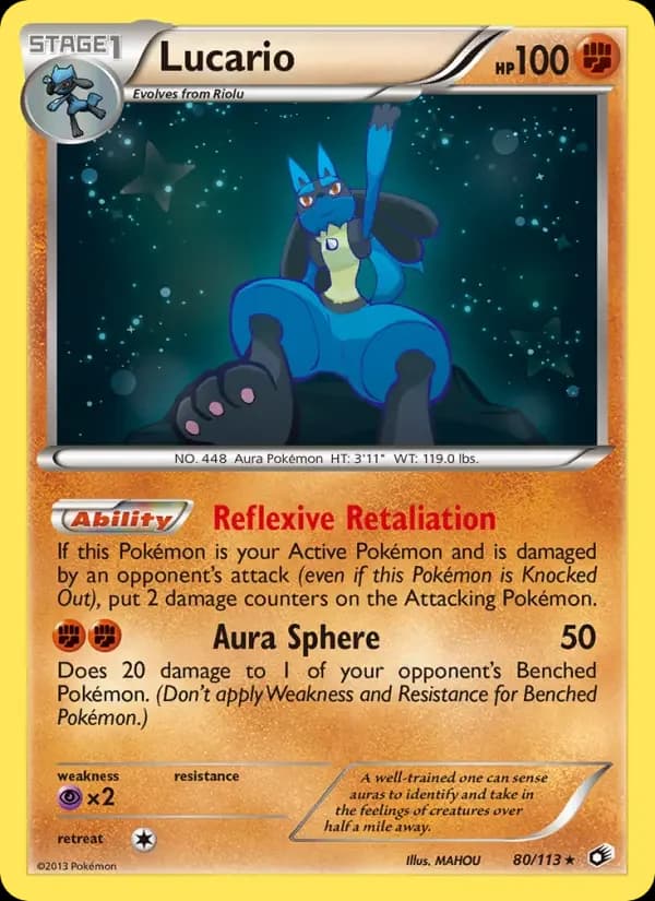 Carte Pokémon Lucario #80 — Trésors Légendaires