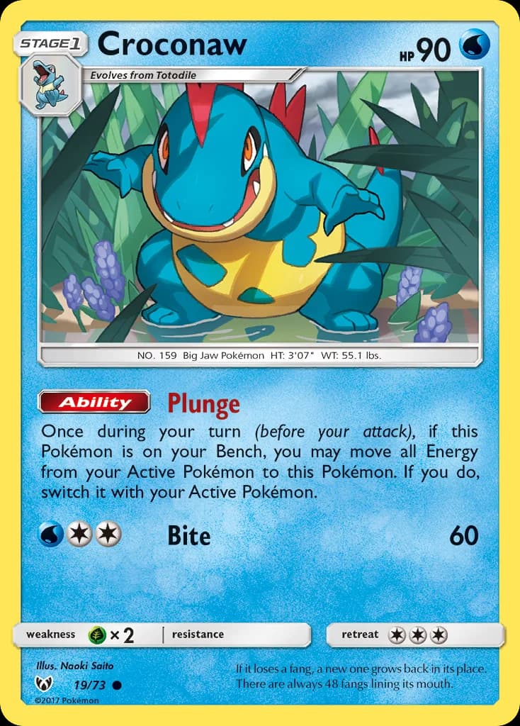 Carte Pokémon Crocrodil #19 — Légendes Brillantes