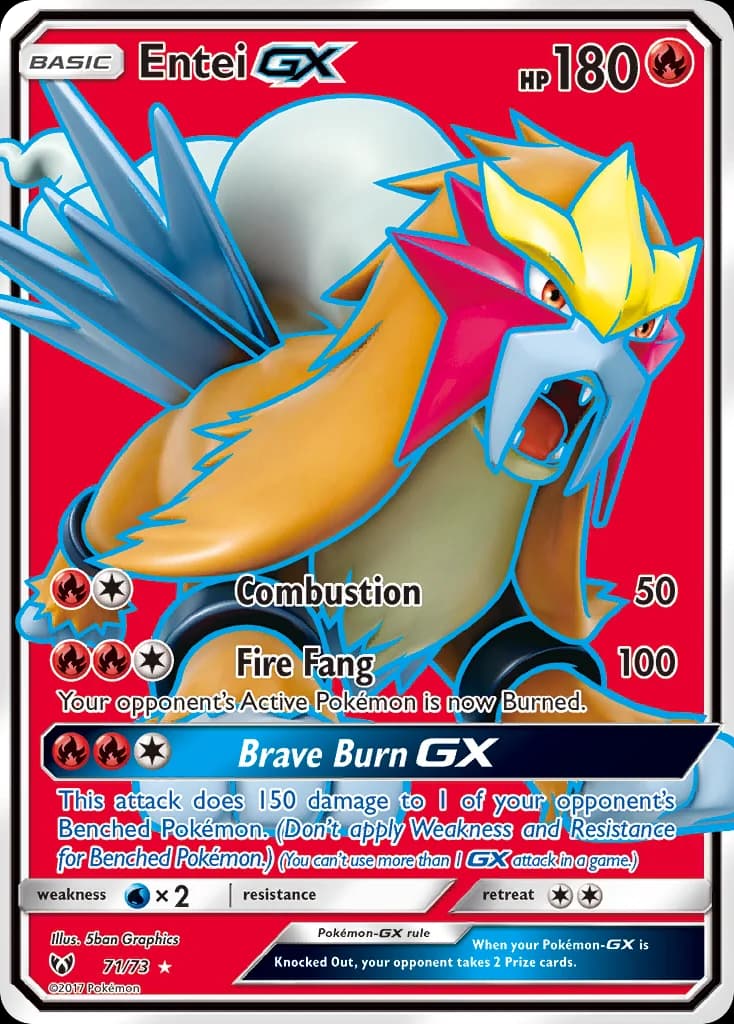 Carte Pokémon Entei GX #71 — Légendes Brillantes