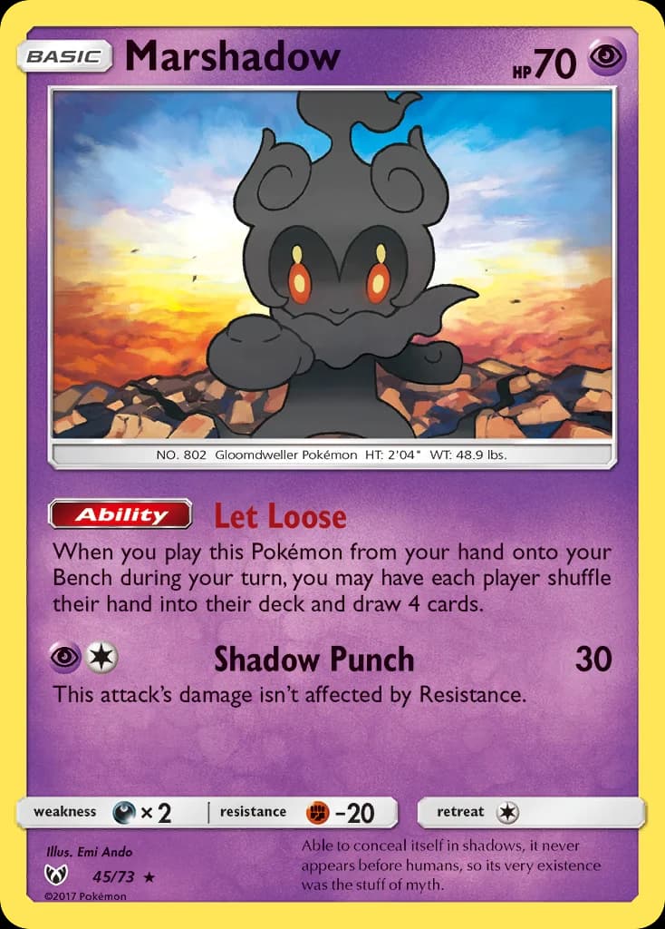 Carte Pokémon Marshadow #45 — Légendes Brillantes