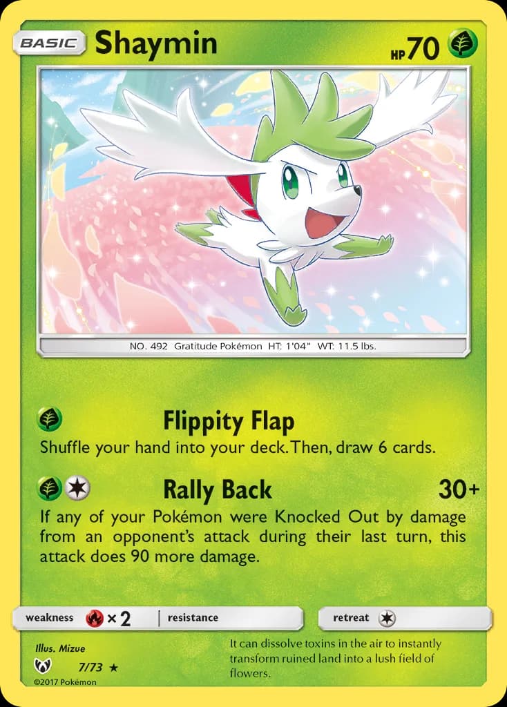 Carte Pokémon Shaymin #7 — Légendes Brillantes