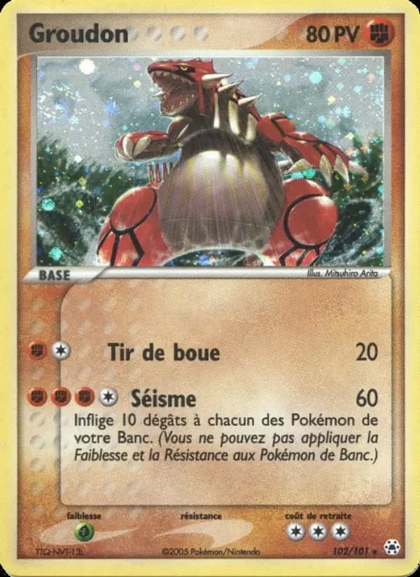 Carte Pokémon Groudon #102 — Légendes Oubliées