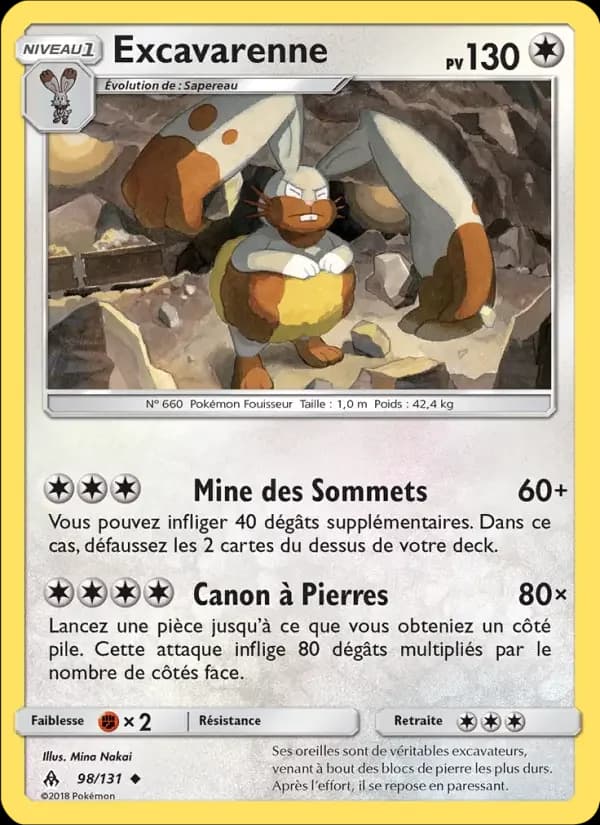 Carte Pokémon Excavarenne #98 — Lumière Interdite