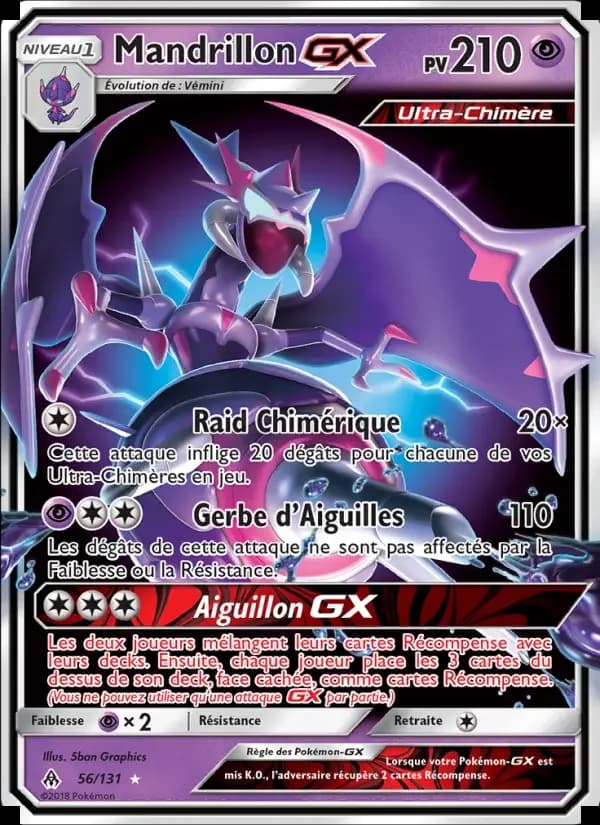 Carte Pokémon Mandrillon GX #56 — Lumière Interdite