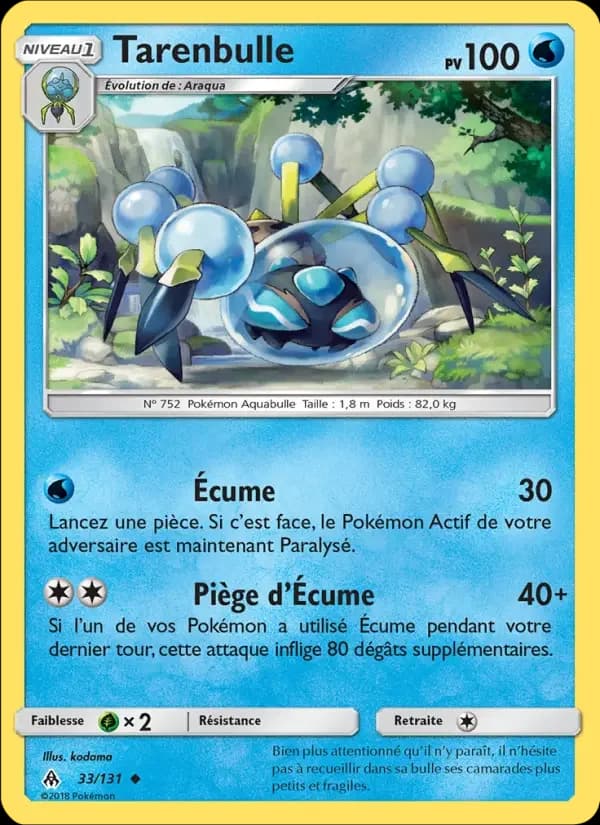 Carte Pokémon Tarenbulle #33 — Lumière Interdite