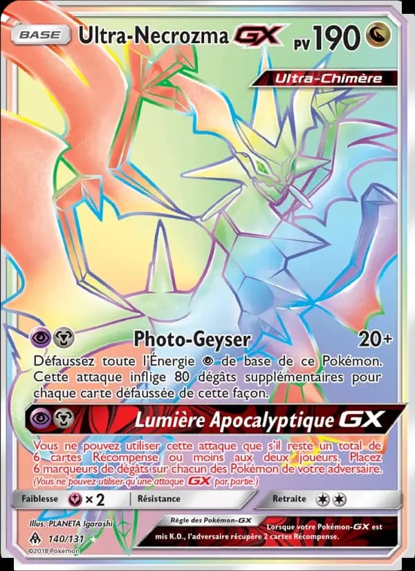 Carte Pokémon Ultra-Necrozma GX #140 — Lumière Interdite