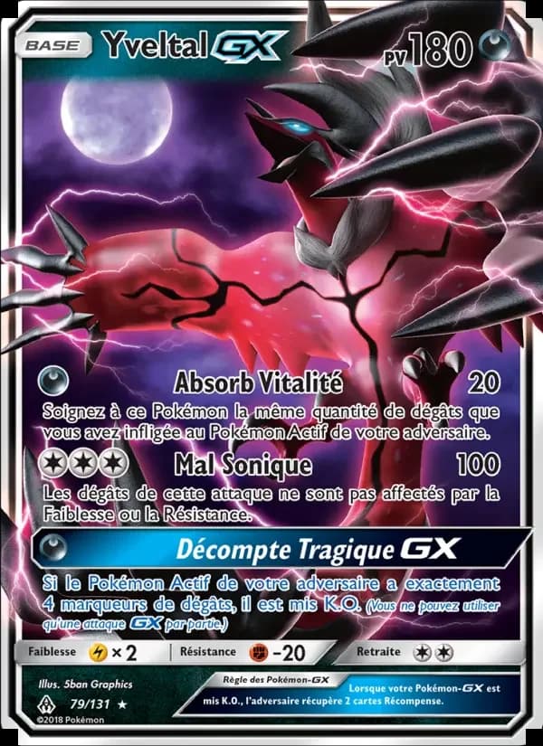 Carte Pokémon Yveltal GX #79 — Lumière Interdite