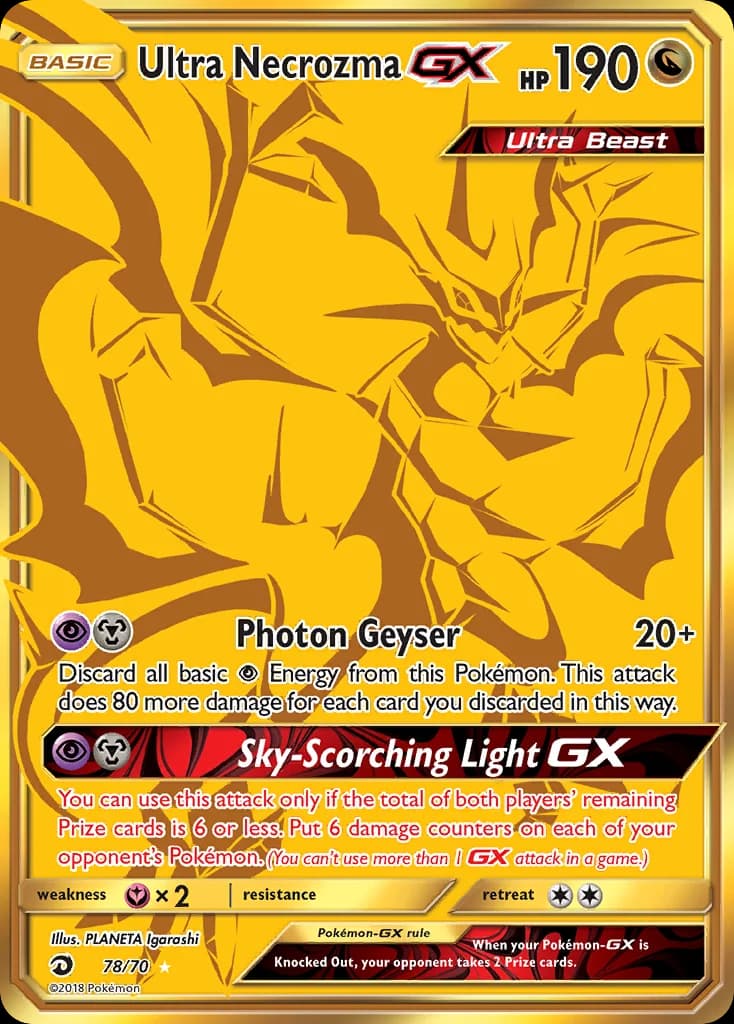 Carte Pokémon Ultra-Necrozma GX #78 — Majesté des Dragons