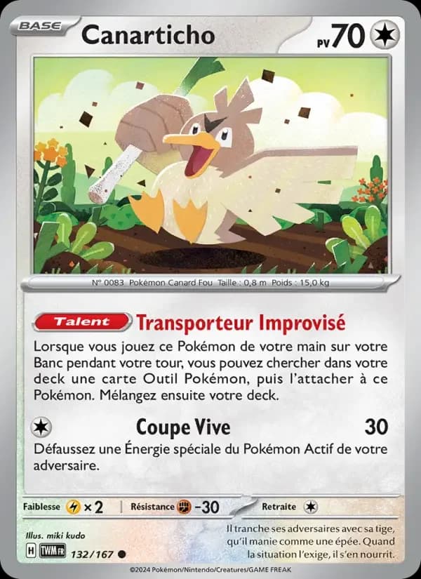 Carte Pokémon Canarticho #132 — Mascarade Crépusculaire