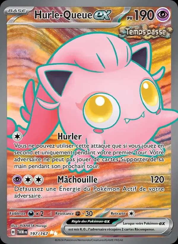 Carte Pokémon Hurle-Queue-ex #197 — Mascarade Crépusculaire