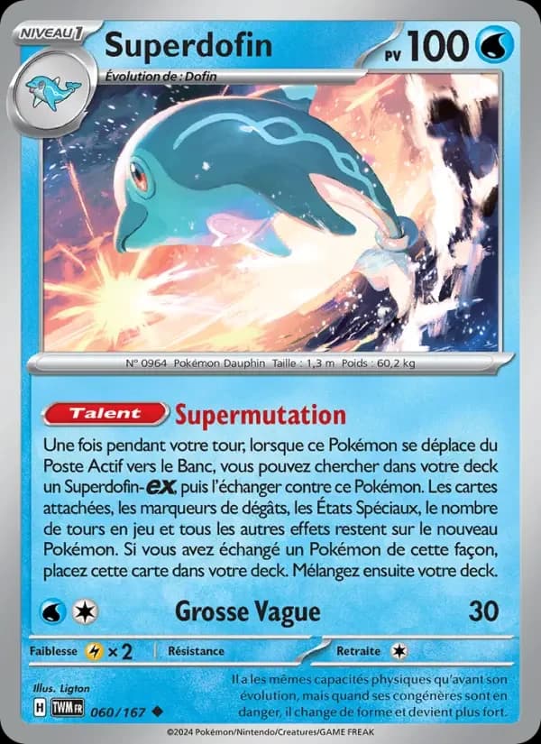 Carte Pokémon Superdofin #060 — Mascarade Crépusculaire