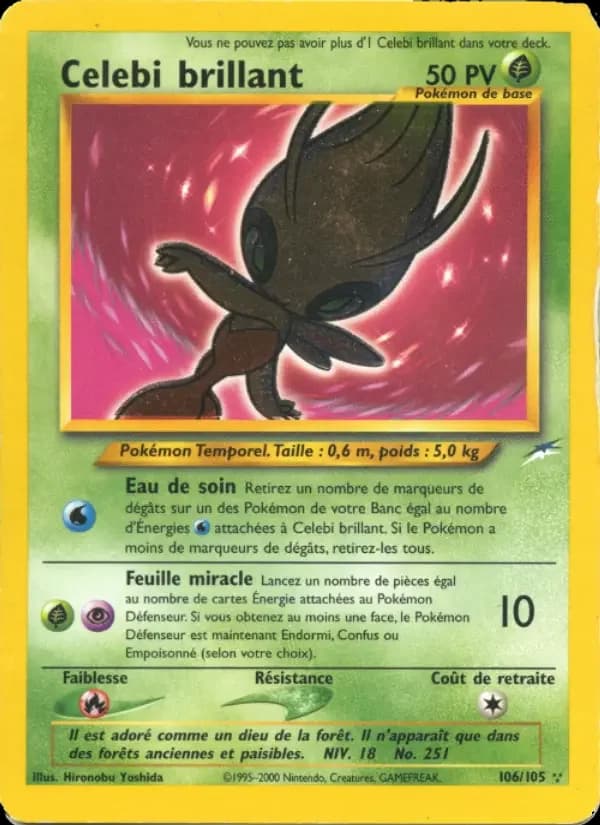 Carte Pokémon Celebi brillant #106 — Neo Destiny