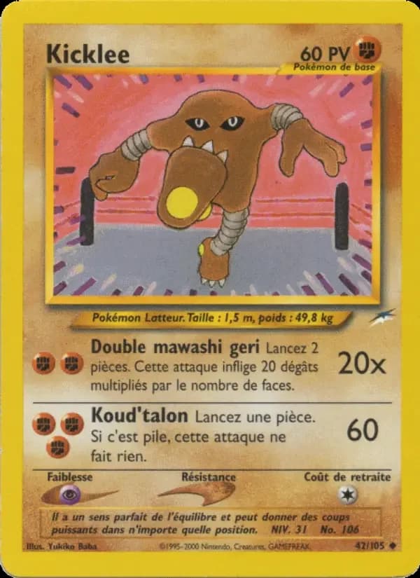 Carte Pokémon Kicklee #42 — Neo Destiny