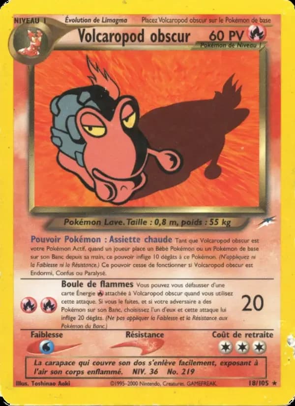 Carte Pokémon Volcaropod obscur #18 — Neo Destiny