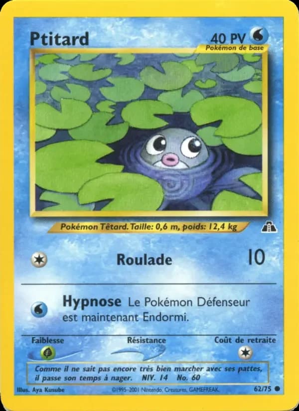 Carte Pokémon Ptitard #62 — Neo Discovery