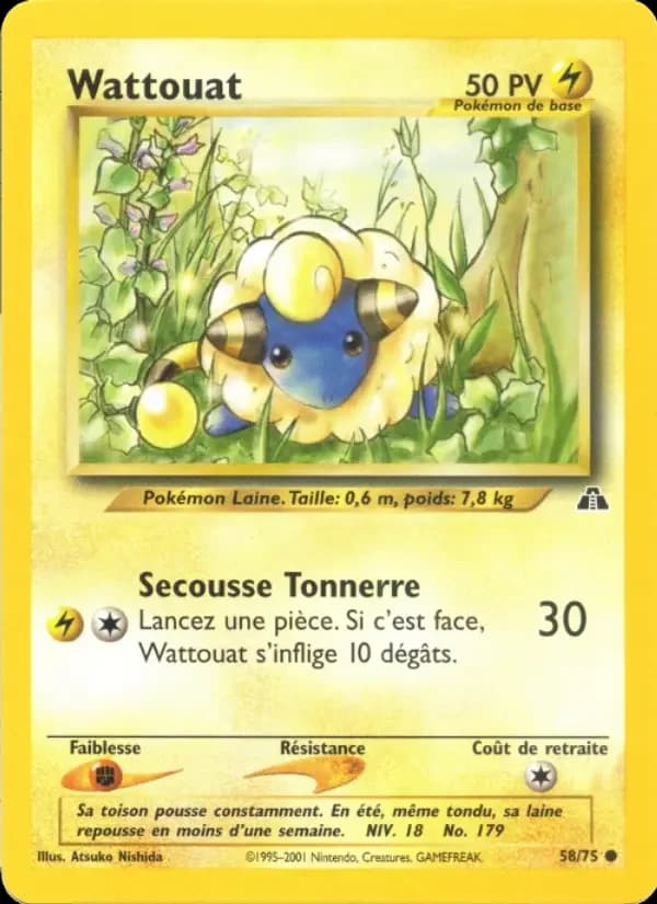 Carte Pokémon Wattouat #58 — Neo Discovery