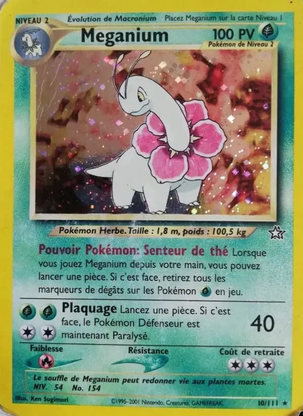 Carte Pokémon Meganium #10 — Neo Genesis