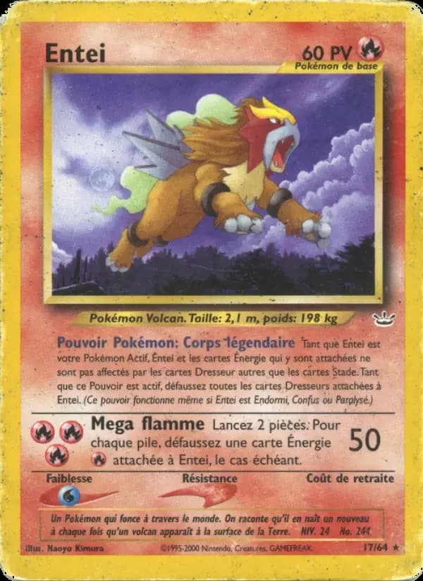 Carte Pokémon Entei #17 — Neo Revelation