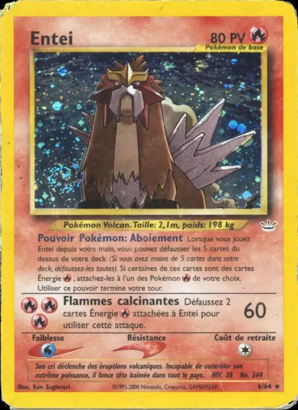 Carte Pokémon Entei #6 — Neo Revelation
