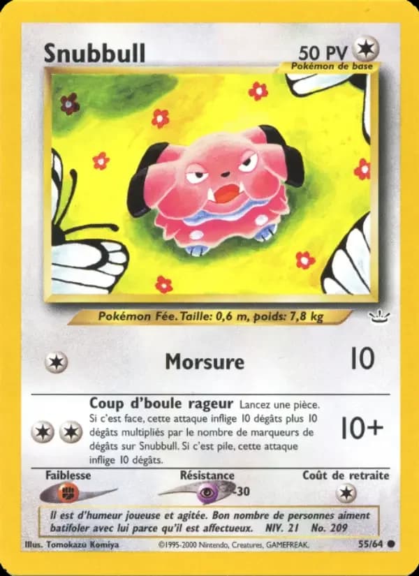 Carte Pokémon Snubbull #55 — Neo Revelation