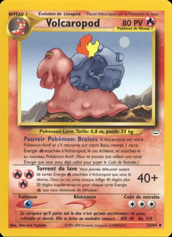 Carte Pokémon Volcaropod #33 — Neo Revelation