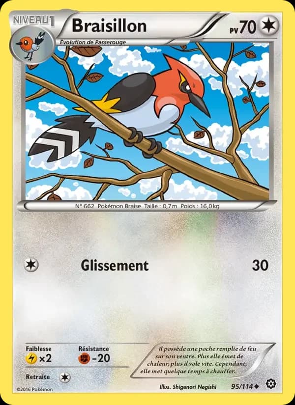 Carte Pokémon Braisillon #95 — Offensive Vapeur