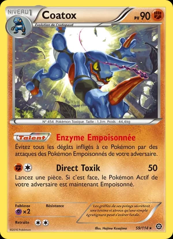Carte Pokémon Coatox #59 — Offensive Vapeur