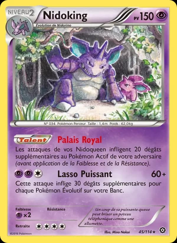 Carte Pokémon Nidoking #45 — Offensive Vapeur
