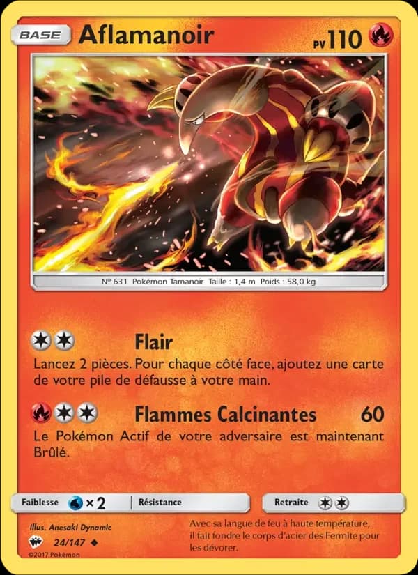 Carte Pokémon Aflamanoir #24 — Ombres Ardentes