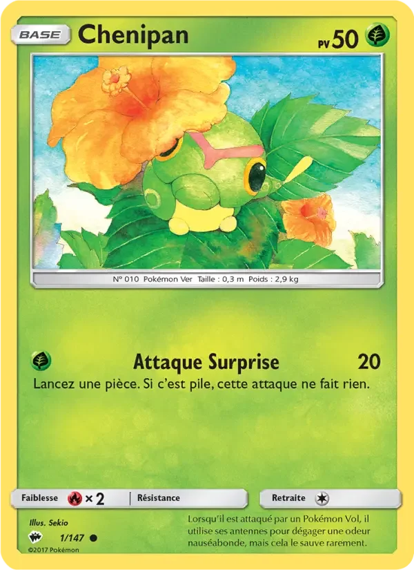 Carte Pokémon Chenipan #1 — Ombres Ardentes