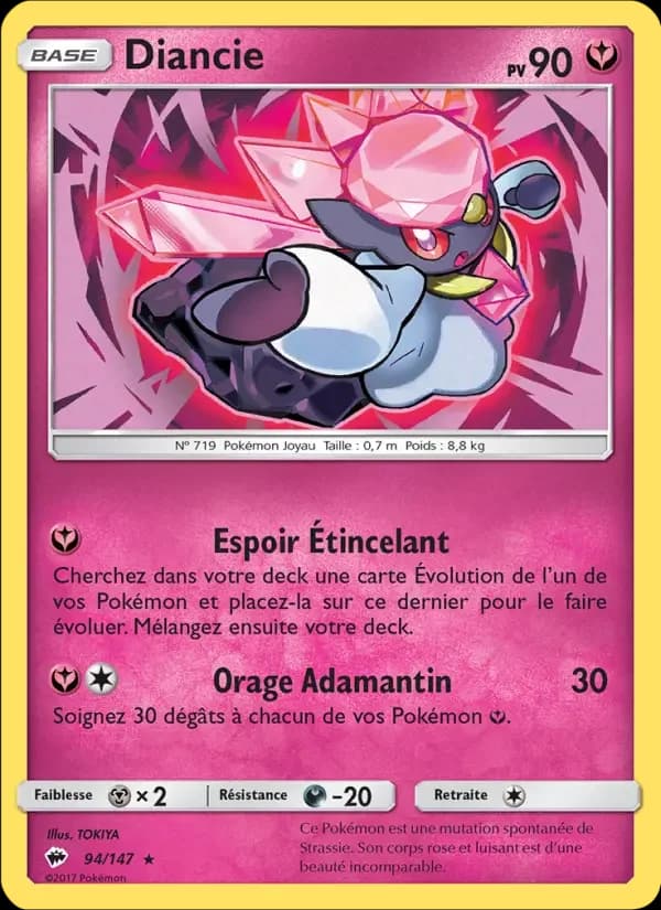 Carte Pokémon Diancie #94 — Ombres Ardentes