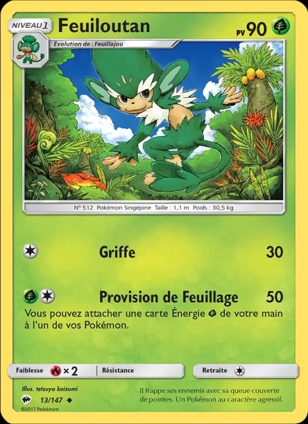 Carte Pokémon Feuiloutan #13 — Ombres Ardentes