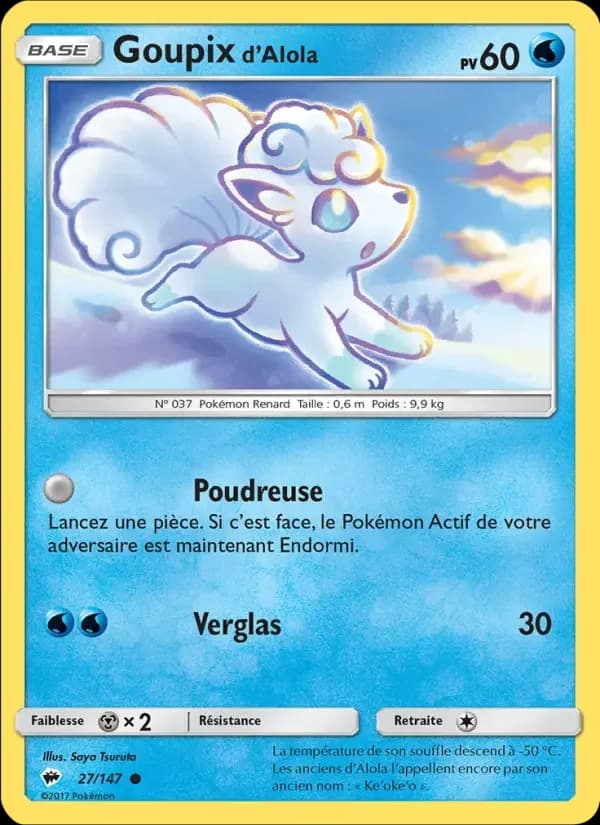 Carte Pokémon Goupix d’Alola #27 — Ombres Ardentes
