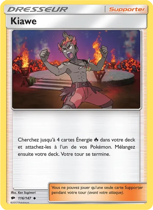 Carte Pokémon Kiawe #116 — Ombres Ardentes