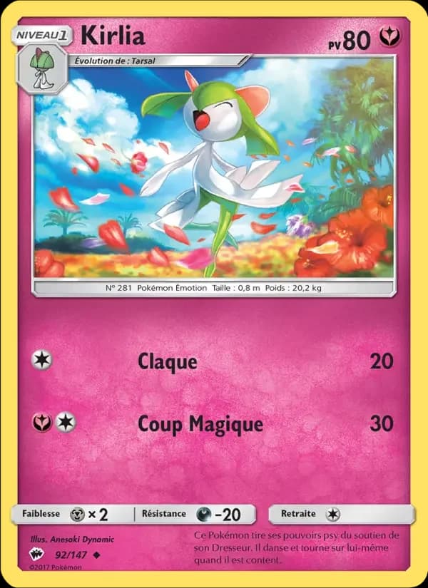Carte Pokémon Kirlia #92 — Ombres Ardentes