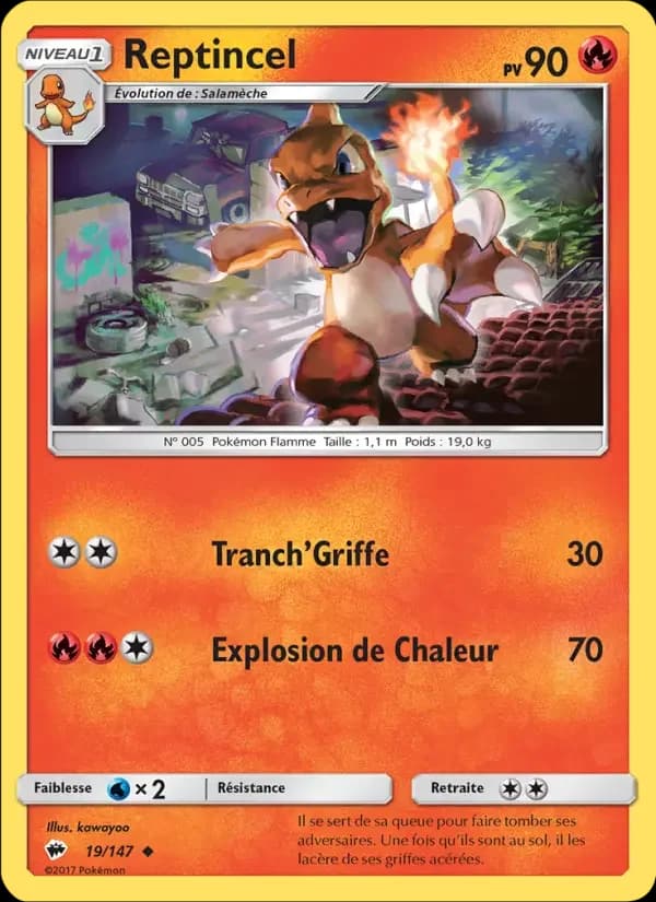 Carte Pokémon Reptincel #19 — Ombres Ardentes