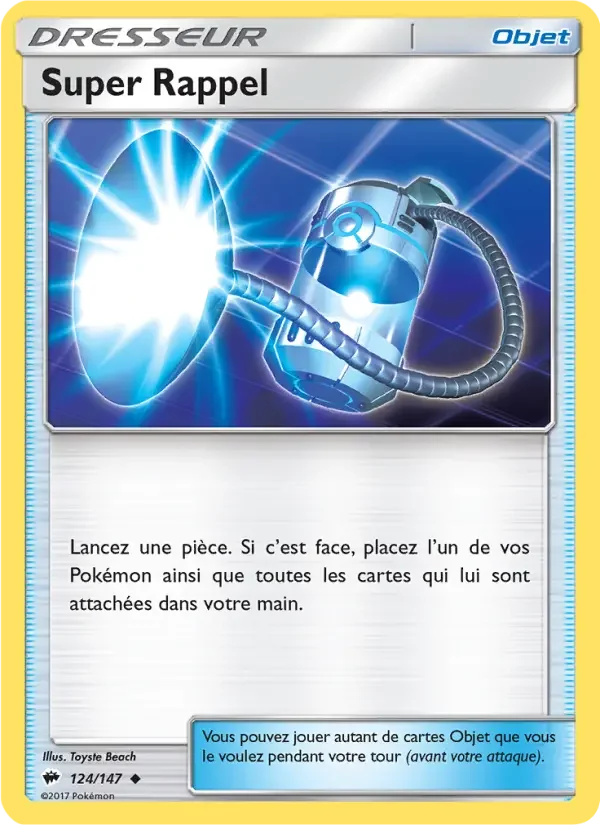 Carte Pokémon Super Rappel #124 — Ombres Ardentes