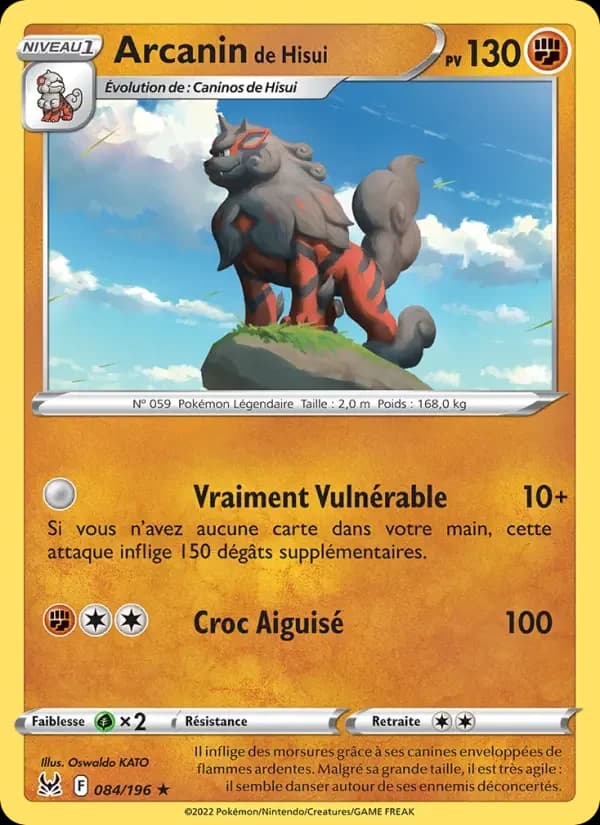 Carte Pokémon Arcanin de Hisui #084 — Origine Perdue