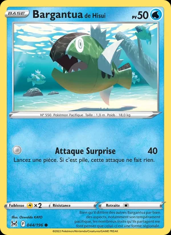 Carte Pokémon Bargantua de Hisui #044 — Origine Perdue