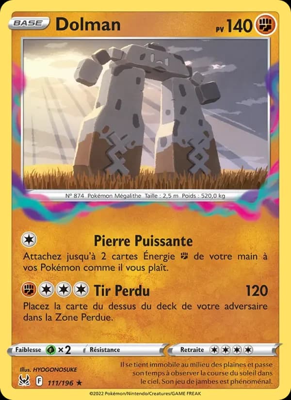 Carte Pokémon Dolman #111 — Origine Perdue