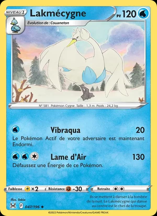 Carte Pokémon Lakmécygne #047 — Origine Perdue